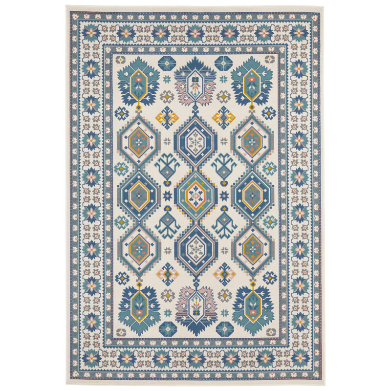 Bloomsbury Market Brampton Flatweave Blue Rug & Reviews Wayfair.co.uk